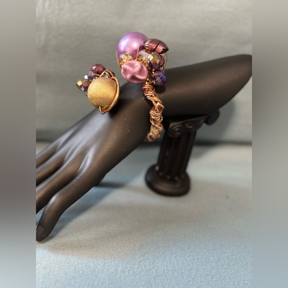 Handmade Wire-wrapped Bead & Gemstone Jewelry set. - Picture 7 of 10